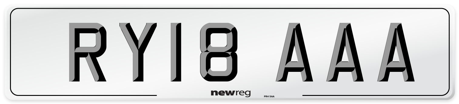 RY18 AAA Number Plate from New Reg